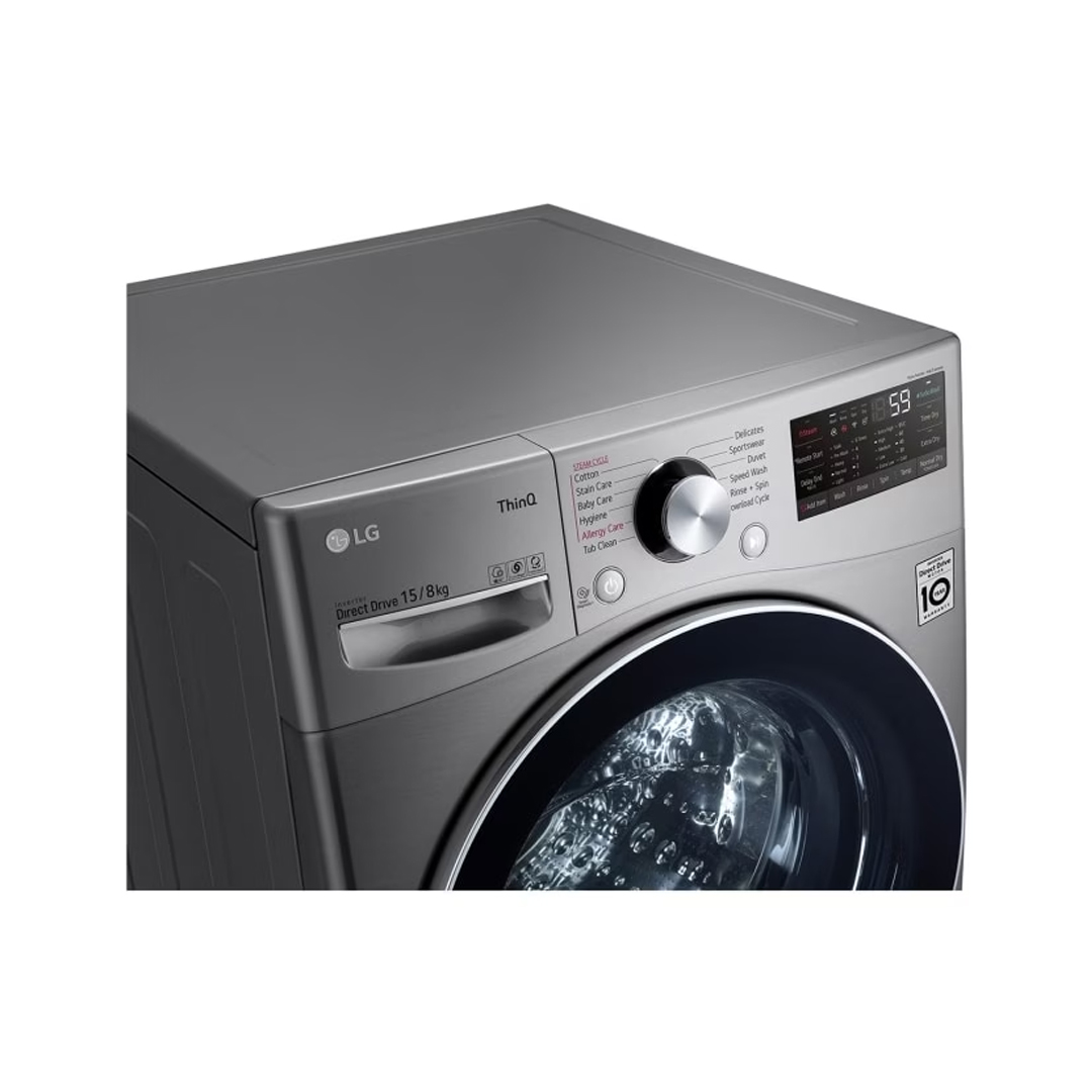 LG Mesin Cuci Front Loading Front Loading AI DD™ dengan ThinQ™ 15 KG - F2515RTGV